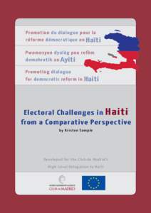 Promotion du dialogue pour la réforme démocratique en Haïti  Pwomosyon dyalòg pou refòm