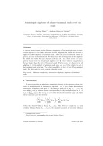 Semisimple algebras of almost minimal rank over the reals Markus Bl¨ asera,∗ , Andreas Meyer de Voltaireb a Computer