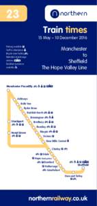 Geography of England / Geography of Greater Manchester / Greater Manchester / Hope Valley Line / Peak District / Bredbury / Ashburys railway station / New Mills Central railway station / Romiley / Stockport / Dore and Totley / Totley