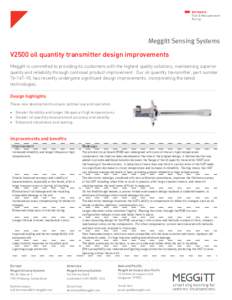 Aerospace Test & Measurement Energy Meggitt Sensing Systems V2500 oil quantity transmitter design improvements