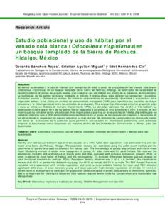 Estudio poblacional y uso de hábitat por el Venado Cola Blanca (Odocoileus virginianus) en un bosque templado de la Sierra de Pachuca, Hidalgo, México