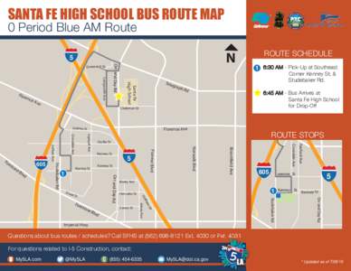SANTA FE HIGH SCHOOL B  SANTA FE HIGH SCHOOL BUS ROUTE MAP MORNING - ROUTE 2-SF