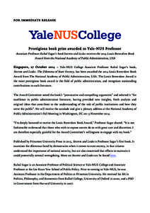 Microsoft Word[removed]Prestigious book prize awarded to Yale-NUS Professor.docx