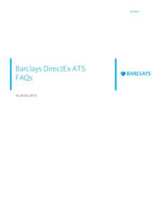 Barclays DirectEx ATS FAQs US July 2016