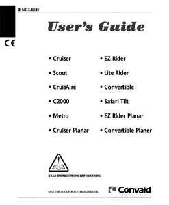 ENGLISH  User’s Guide • Cruiser  • EZ Rider