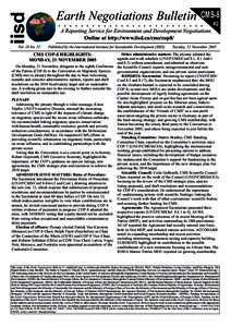 iisd  Earth Negotiations Bulletin CMS-8