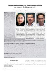 Dulce Aguilar-López, Iván López-Arévalo y Víctor Sosa-Sosa  Uso de ontologías para la mejora de resultados