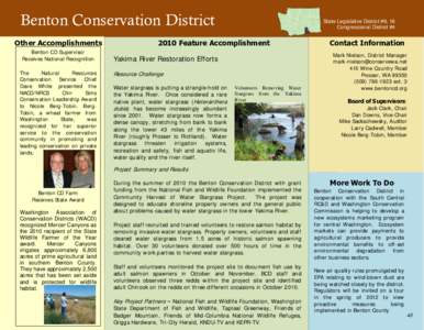 Benton Conservation District Other Accomplishments Benton CD Supervisor Receives National Recognition The Natural