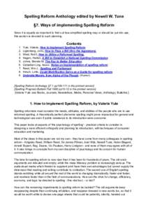 Spelling Reform Anthology §7