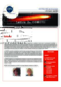 Comité d’éthique du CNRS - http://www.cnrs.fr/comets/  N° 3 / avril - mai 2013 www.cnrs.fr  Lettre du COMETS