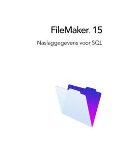 FileMaker 15-naslaggegevens voor SQL