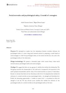 Social networks and psychological safety: A model of contagion