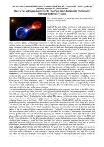 The After SDSS-IV, Letter of Intent: Andrew Tkachenko on behalf of the KU Leuven Gaia/K2/TESS/PLATO2.0 team (Institute of Astronomy, KU Leuven, Belgium) Binary star astrophysics: towards empirical mass-luminosity relatio