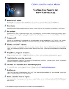 Microsoft Word - Parent Tips.doc