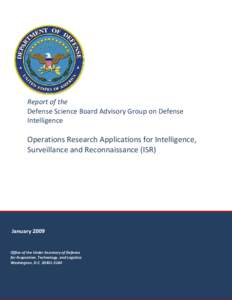 Defense Science Board / Joint Functional Component Command for Intelligence /  Surveillance and Reconnaissance