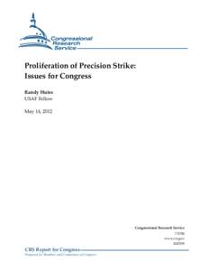 Proliferation of Precision Strike: Issues for Congress
