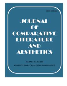 ISSN: [removed]JOURNAL OF COMPARATIVE LITERATURE