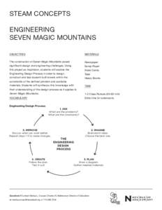 STEAM CONCEPTS ENGINEERING SEVEN MAGIC MOUNTAINS OBJECTIVES  MATERIALS