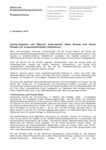 Allianz der Wissenschaftsorganisationen Pressemitteilung Alexander von Humboldt-Stiftung