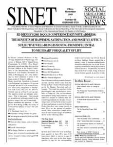 SINET  FALL, November 2001 •