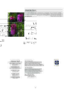 About the Cover Cover shows different stages of inflourescence of Medinilla dallciano Fernando and Balete, a new species of Medinilla discovered in Luzon Island, Philippines. This new species represents the endemicity an