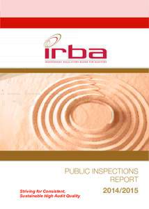 IRBA INSPECTION REPORT COVER TEMP 2015.indd