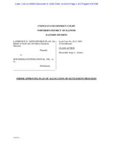Case: 1:02-cvDocument #: 2266 Filed: Page 1 of 3 PageID #:UNITED STATES DISTRICT COURT NORTHERN DISTRICT OFILLINOIS ILLINOIS EASTERN DIVISION