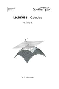 MATH1056  Calculus Volume II
