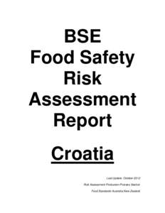 Microsoft Word - Croatia BSE Food Safety Risk Assessment Report  FINAL