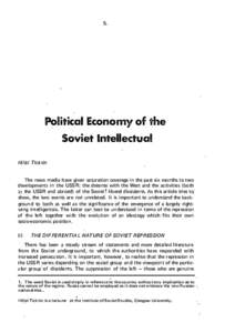 Political economy of the Soviet intellectual