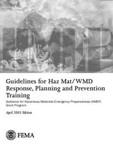 HMEP Guidelines for Hazmat/WMD Response, Planning and Prevention Training