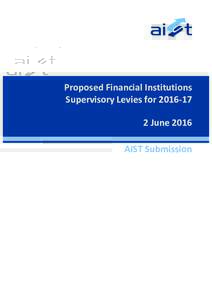 Proposed	Financial	Institutions	 Supervisory	Levies	for	 
