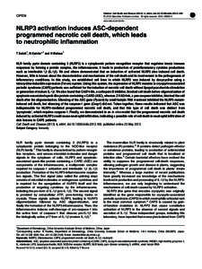 OPEN  Citation: Cell Death and Disease[removed], e644; doi:[removed]cddis[removed] & 2013 Macmillan Publishers Limited All rights reserved[removed]www.nature.com/cddis