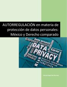 AUTORREGULACIÓN en materia de protección de datos personales: México y Derecho comparado Manuel Ángel Díaz Martínez