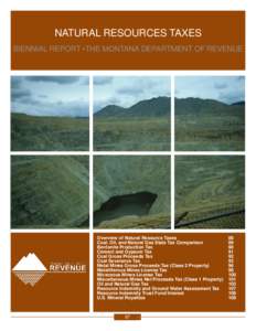 NATURAL RESOURCES TAXES BIENNIAL REPORT •THE MONTANA DEPARTMENT OF REVENUE Overview of Natural Resource Taxes Coal, Oil, and Natural Gas State Tax Comparison Bentonite Production Tax