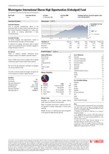 Investment Profile | As at: Morningstar International Shares High Opportunities (Unhedged) Fund previously Ibbotson International Shares High Opportunities (Unhedged) Trust  Risk Profile