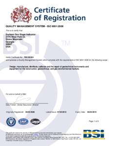 British Standards / British society / Kitemark / BSI Group / London / Management system / ISO / Public key certificate / Chiswick / IEC / United Kingdom / Evaluation