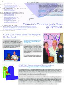  FACES OF CCSW  2012 WOMEN OF THE YEAR  DISTINGUISHED UIC WOMEN  REMARKABLE WOMEN  WORD BOOK CLUB  SPEED NETWORKING