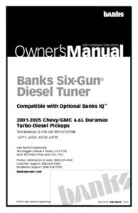 Banks Six-Gun Diesel Tuner ®  Compatible with Optional Banks iQ™