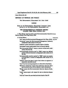 Legal Supplement Part B–Vol. 52, No. 26–21st February, [removed]LEGAL NOTICE NO. 32 REPUBLIC OF TRINIDAD AND TOBAGO