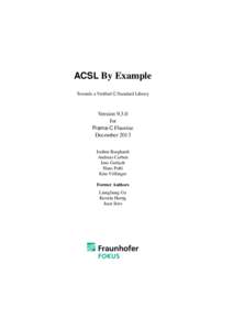 ACSL By Example Towards a Verified C Standard Library