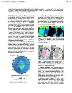 Lunar and Planetary Science XXXV[removed]pdf SEASONAL VARIATIONS WITHIN KOROLEV CRATER, MARS. J. C. Armstrong1,2, T. N. Titus2, and H. H. Kieffer2, 1Weber State University, 2508 University Circle, Ogden, UT, [removed]