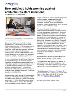 New antibiotic holds promise against antibiotic-resistant infections