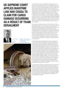 US Supreme Court Applies Maritime Law and COGSA to Claim for Cargo Damage Occurring as a Result of Train