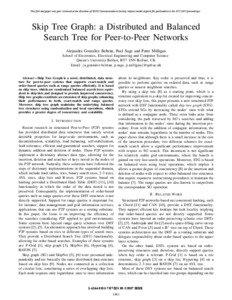Skip Tree Graph: a Distributed and Balanced Search Tree for Peer-to-Peer Networks