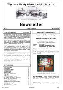 Wynnum Manly Historical Society Inc. ABNNewsletter No 20