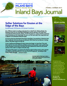 SPRING | SUMMERInland Bays Journal Softer Solutions for Erosion at the Edge of the Bays