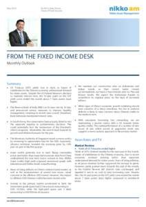 MayBy Koh Liang Choon, Head of Fixed Income  FROM THE FIXED INCOME DESK