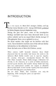 INTRODUCTION  T to Most Evil: Avenger, Zodiac, and the Further Serial Murders of Dr. George Hill Hodel, published