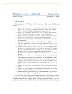 Dvipdfm User’s Manual Version[removed]Mark A. Wicks September 19, 1999